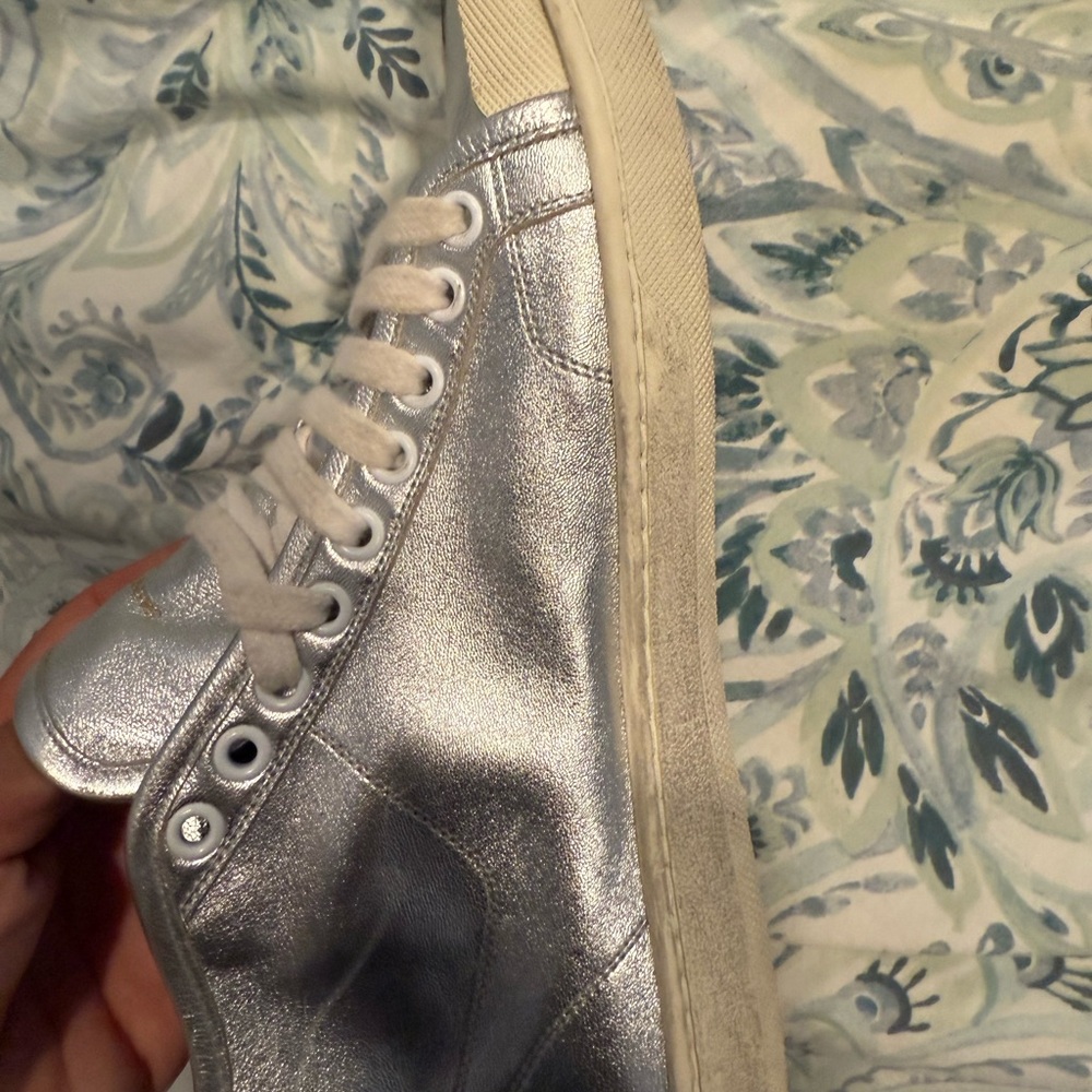 Saint Laurent Silver Sneakers High Top - Picture 4 of 10
